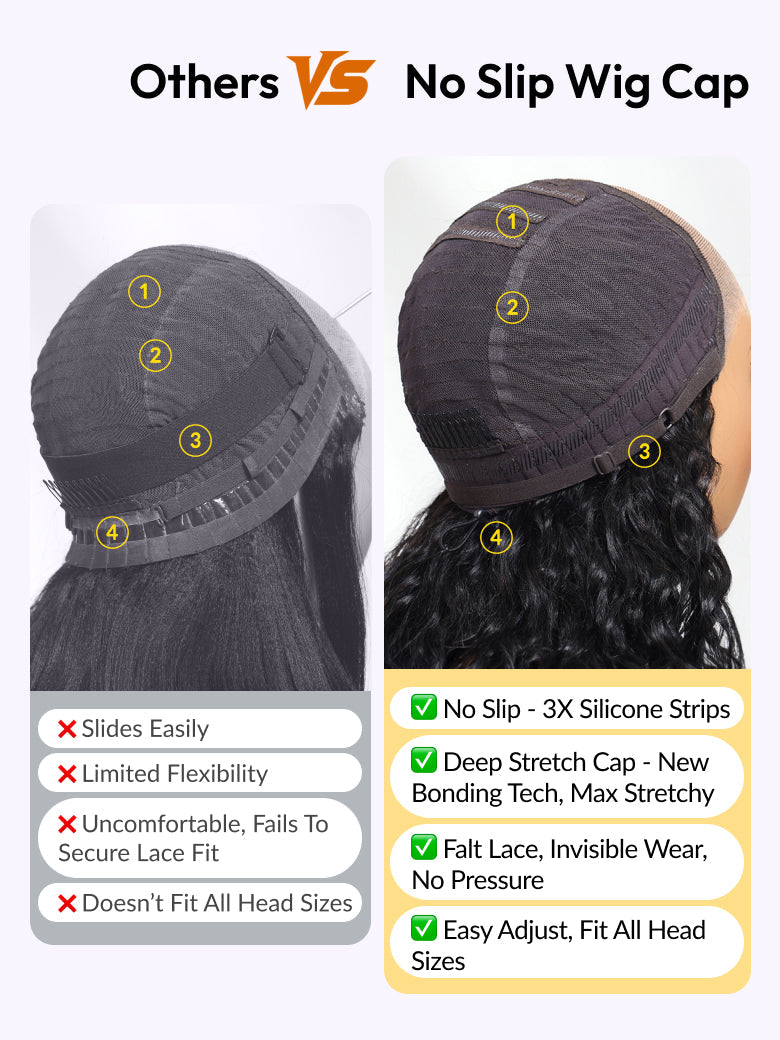 200% Density Effortlessly Feathered Hairstyles Nature Black With 613# blonde highlights 7x5 Pre Cut Lace Wig With Layered Haircuts