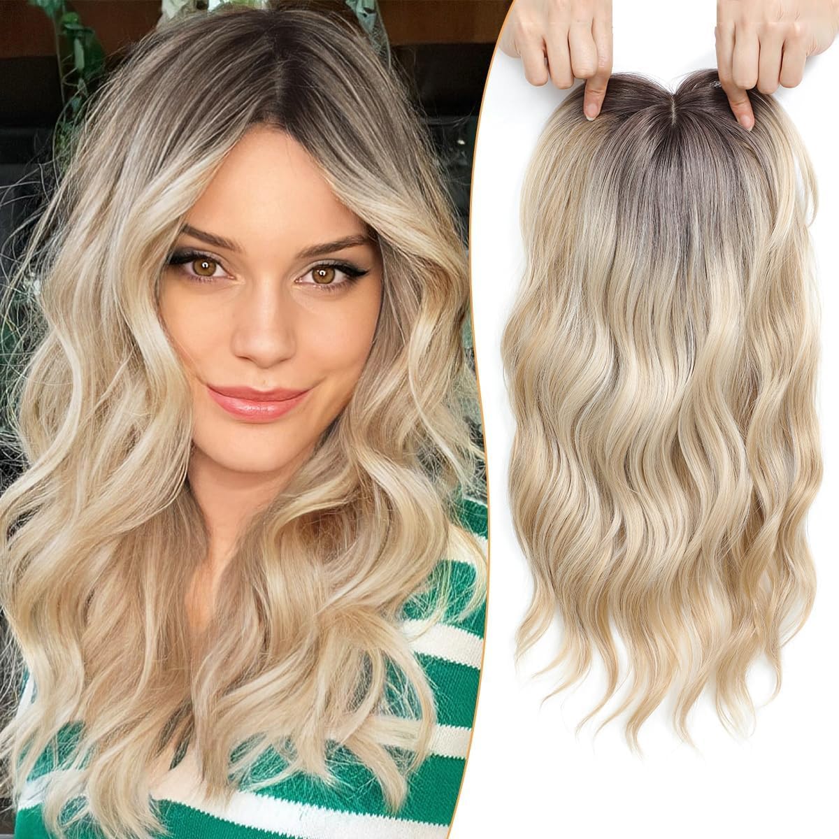 ⚡ Final Hours –💖2026 New Lightweight & Breathable Wavy Hair Topper
