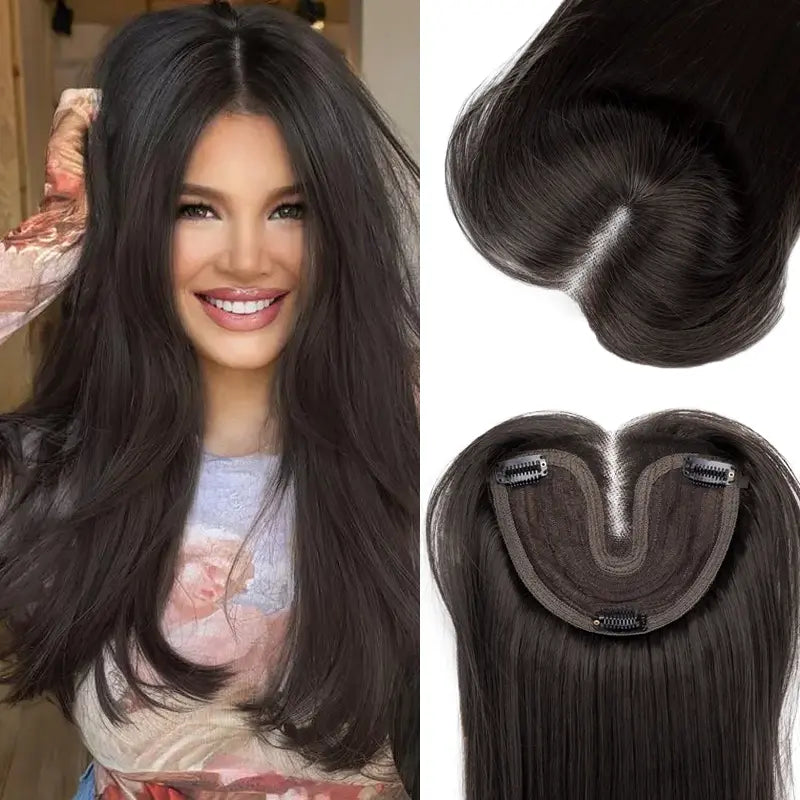 🔥Last Day 70% OFF✨Serenant™ Hair Topper Slightly Layered Synthetic Extensions No Wig