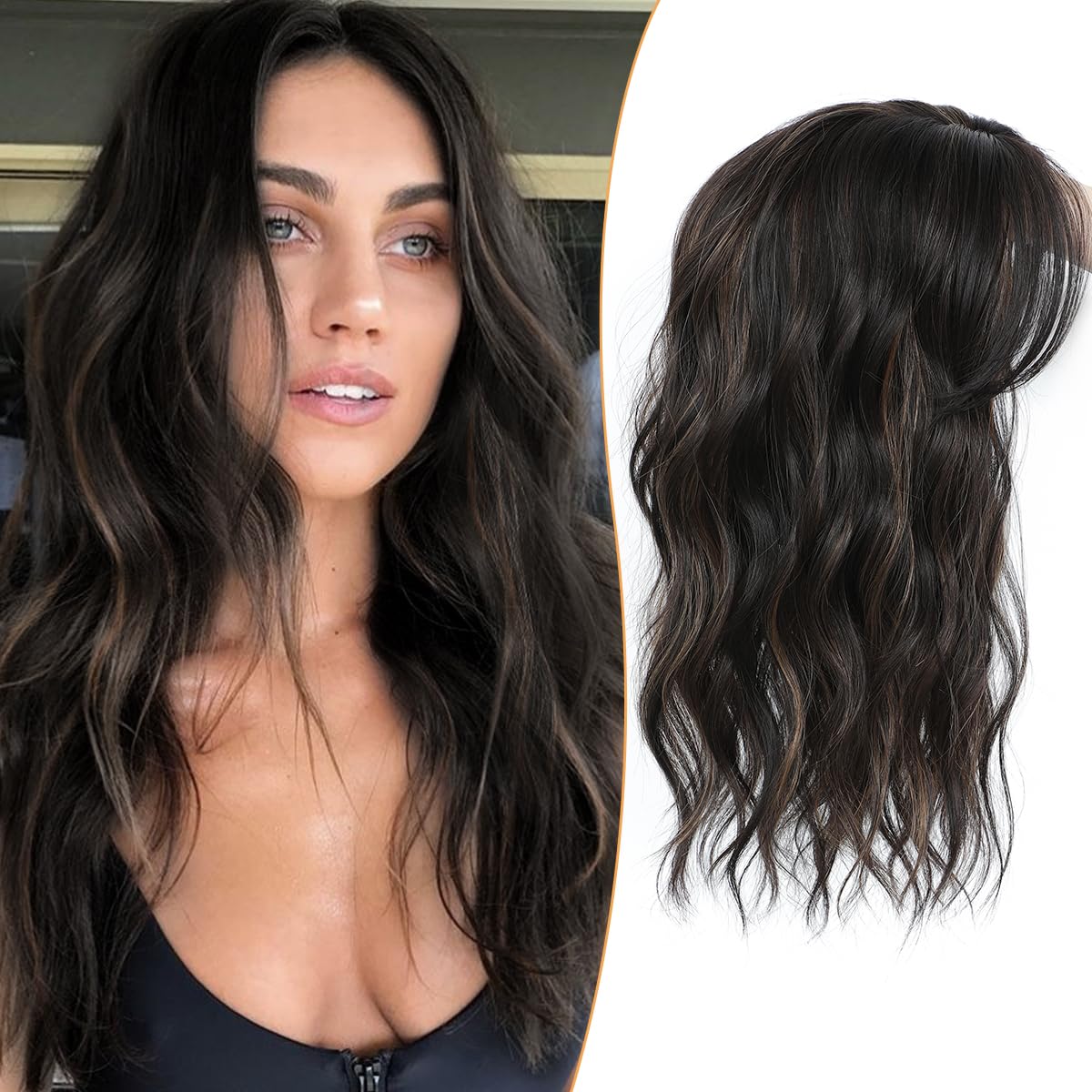 ⚡ Final Hours –💖2026 New Lightweight & Breathable Wavy Hair Topper
