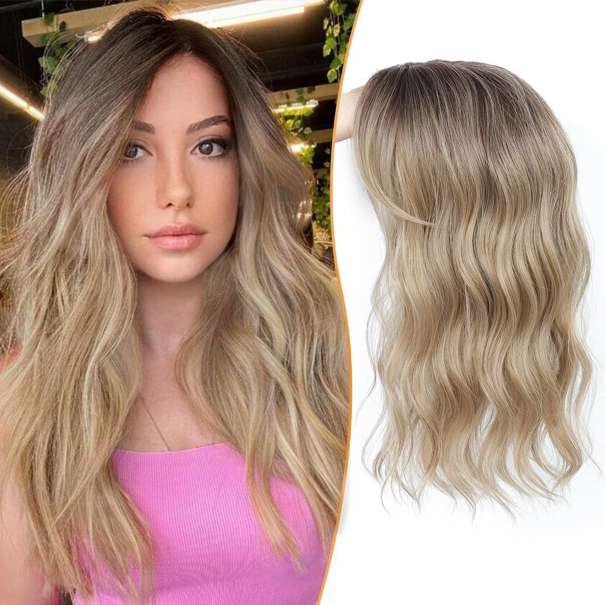 ⚡ Final Hours –💖2026 New Lightweight & Breathable Wavy Hair Topper