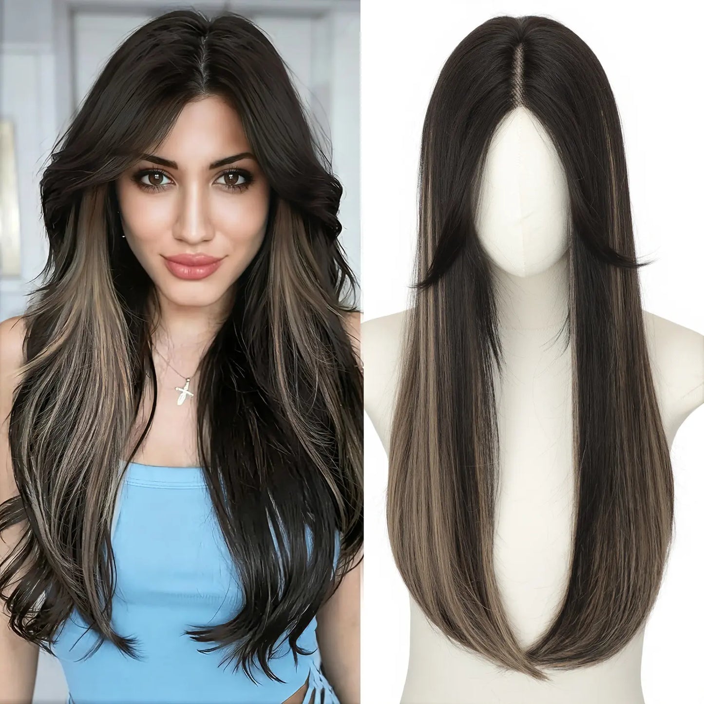 🔥Last Day 70% OFF✨Serenant™ Hair Topper Slightly Layered Synthetic Extensions No Wig