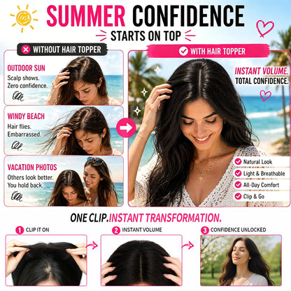 🔥Last Day 70% OFF✨Serenant™ Hair Topper Slightly Layered Synthetic Extensions No Wig
