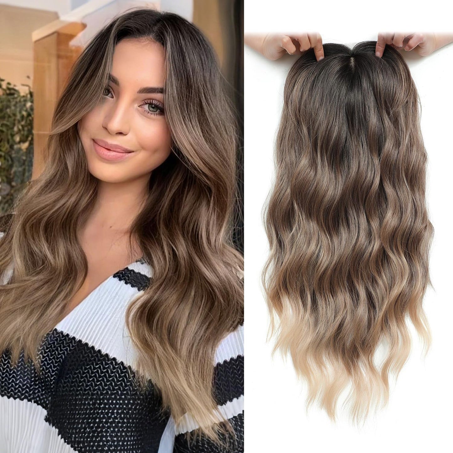 ⚡ Final Hours –💖2026 New Lightweight & Breathable Wavy Hair Topper