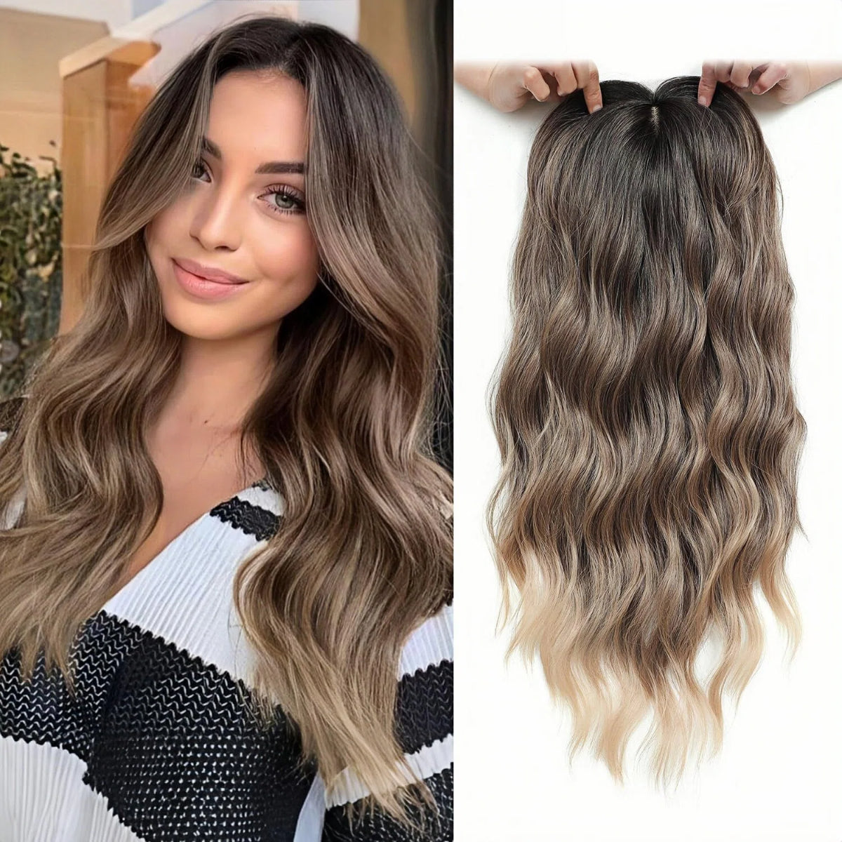 ⚡ Final Hours –💖2026 New Lightweight & Breathable Wavy Hair Topper