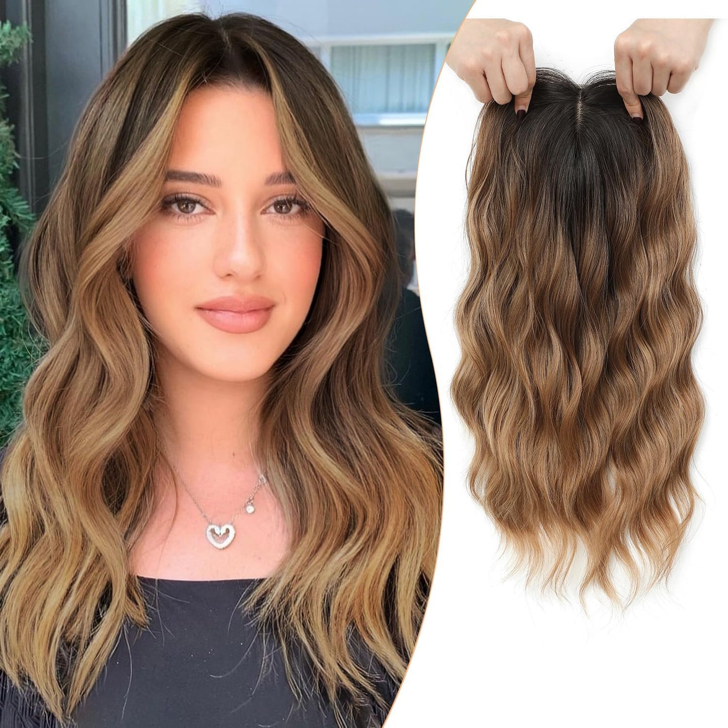 ⚡ Final Hours –💖2026 New Lightweight & Breathable Wavy Hair Topper