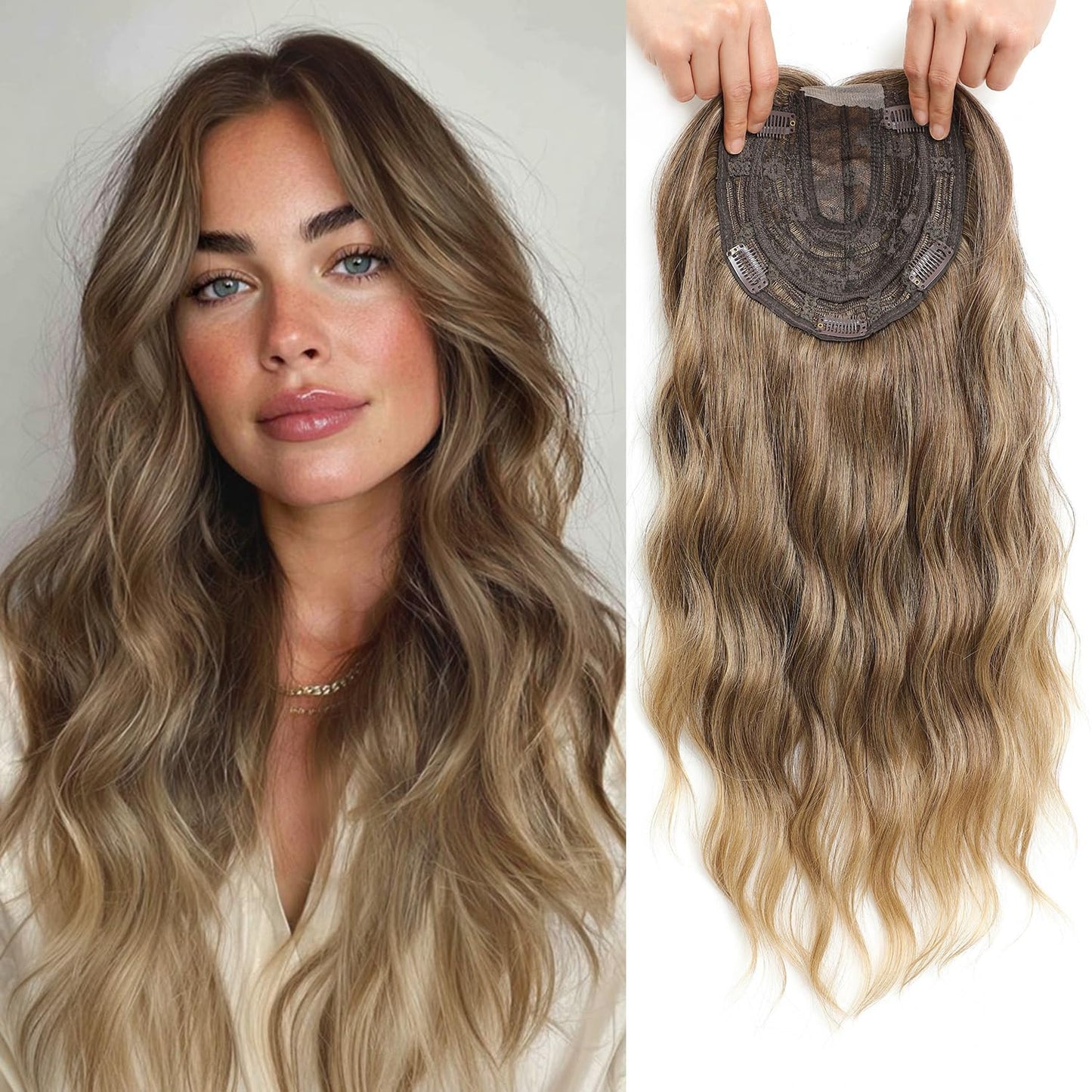 ⚡ Final Hours –💖2026 New Lightweight & Breathable Wavy Hair Topper