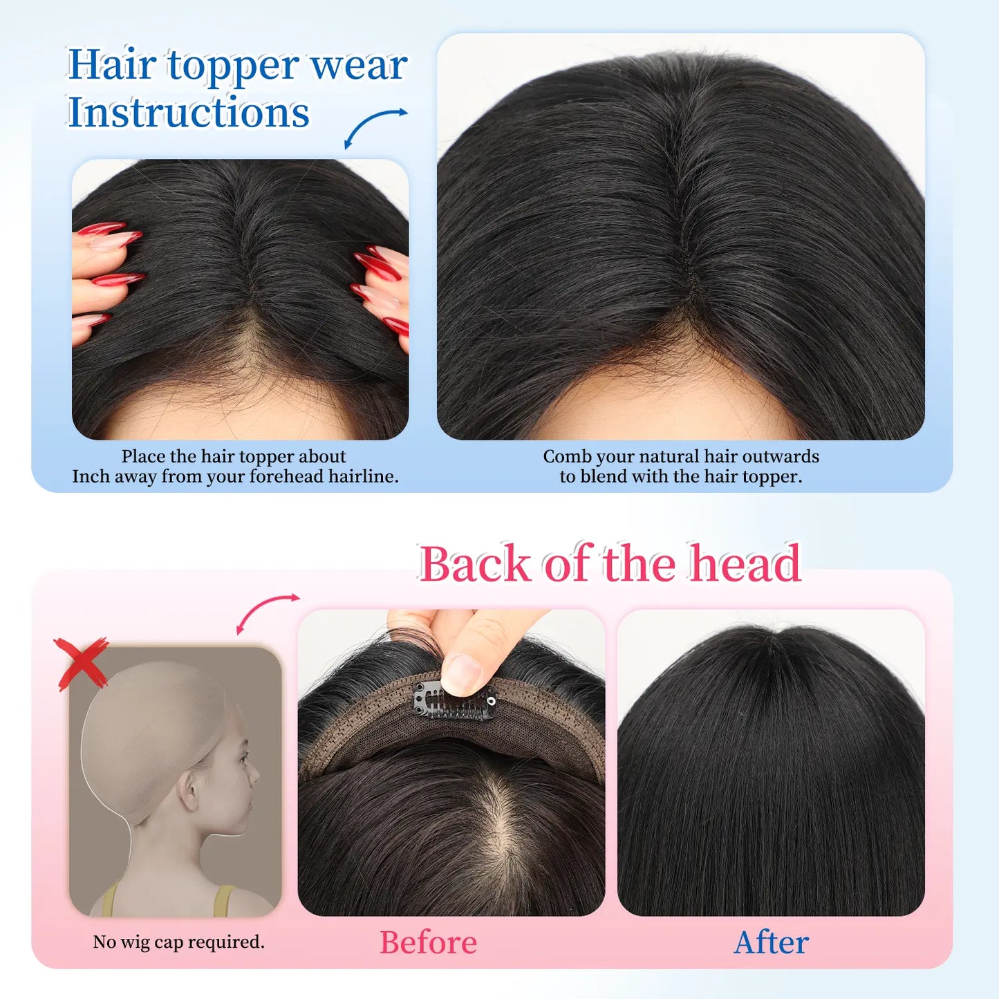 🔥Last Day 70% OFF✨Serenant™ Hair Topper Slightly Layered Synthetic Extensions No Wig