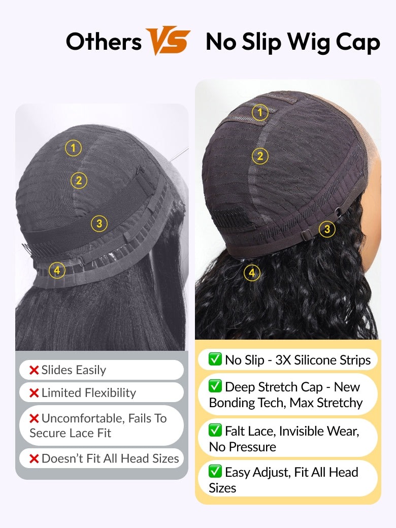 7x5 Pre Cut Water Wave Balayage Highlight Dark Roots Side Part Lace Wig With Invisi Drawstring