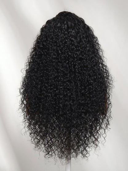 7x5 Pre Cut Long Voluminous Bouncy Curls With Side Parting Lace Wig With Invisi Drawstring